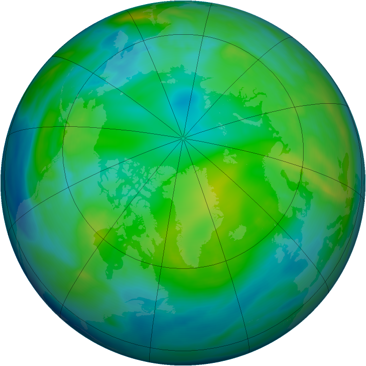 Arctic ozone map for 13 November 2006